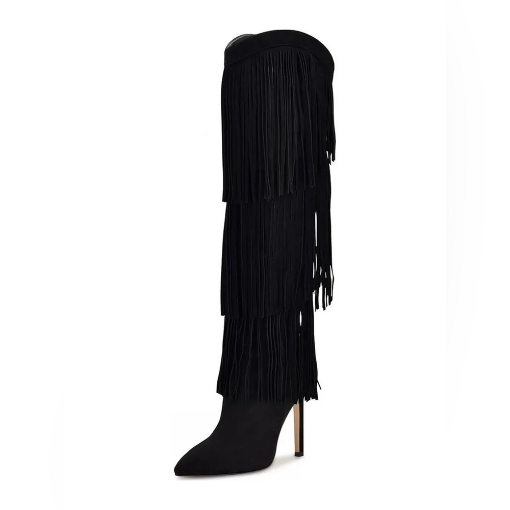 Black Fringe Women's Boots